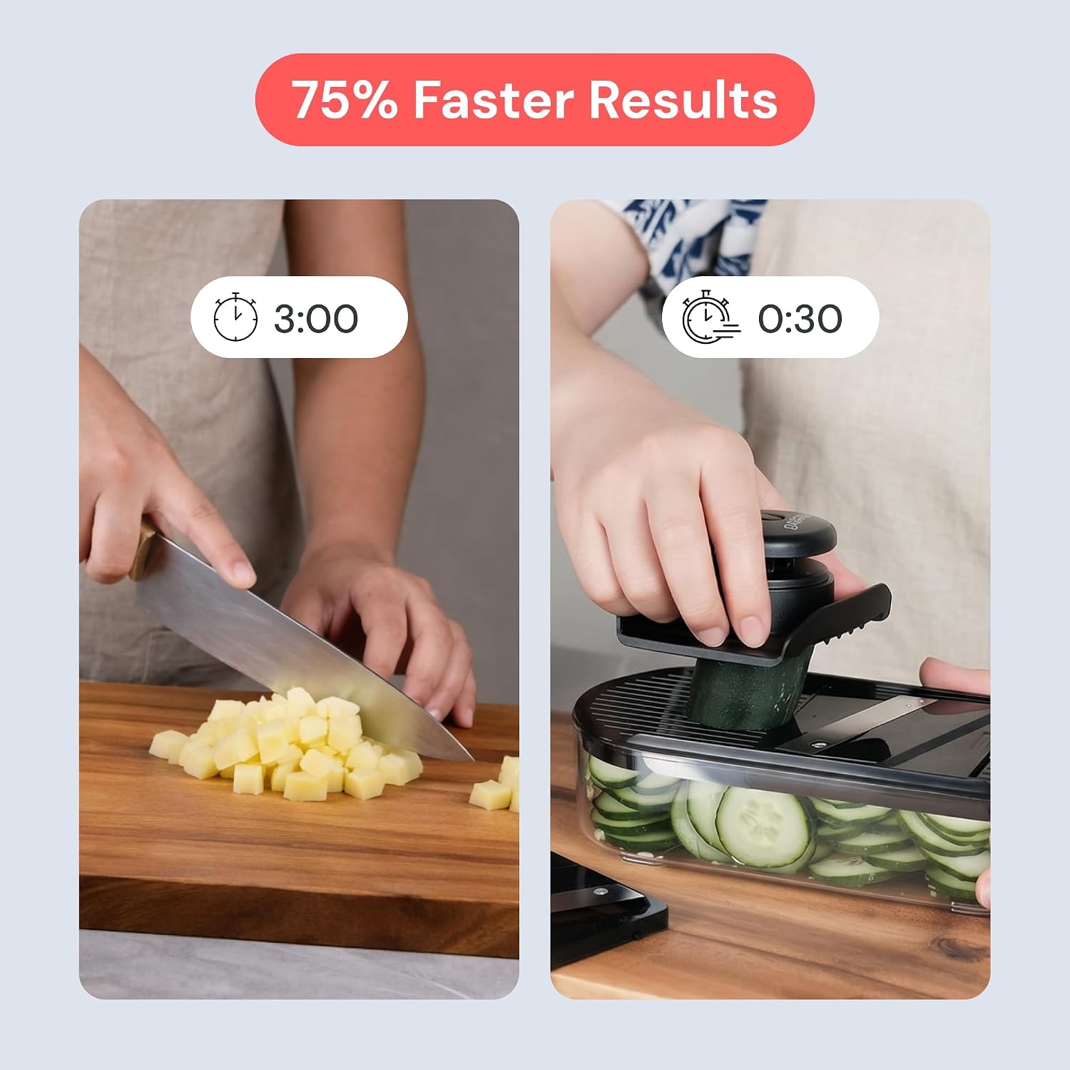 image:imageFullstar Essential Mandoline Vegetable Slicer amp Julienne Cutter 4 in 1 Compact Fruit Cutter Cucumber Slicer amp Cheese Grater with Stainless Steel Blades Guard amp 3Cup Container BlackBlack