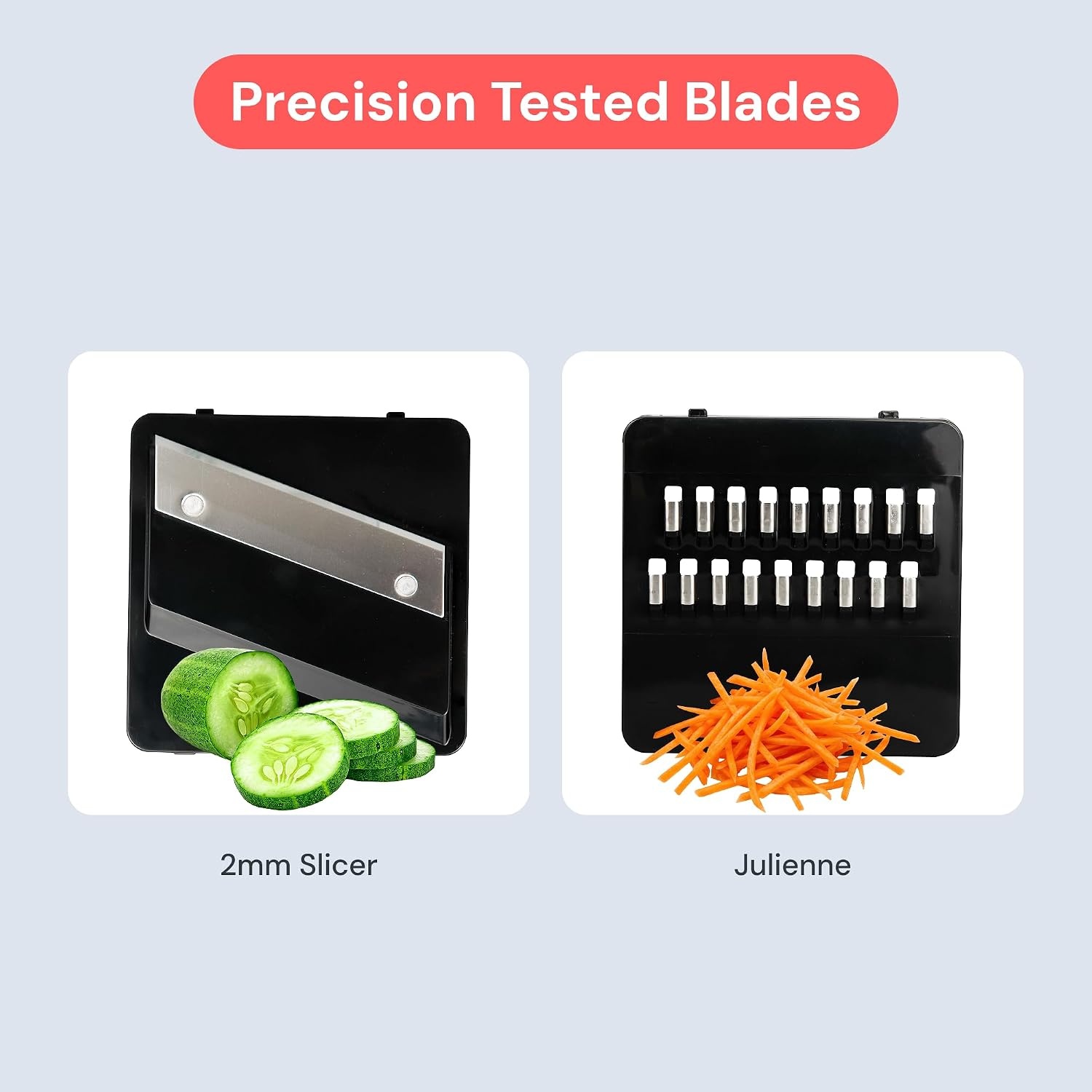 image:imageFullstar Essential Mandoline Vegetable Slicer amp Julienne Cutter 4 in 1 Compact Fruit Cutter Cucumber Slicer amp Cheese Grater with Stainless Steel Blades Guard amp 3Cup Container BlackBlack