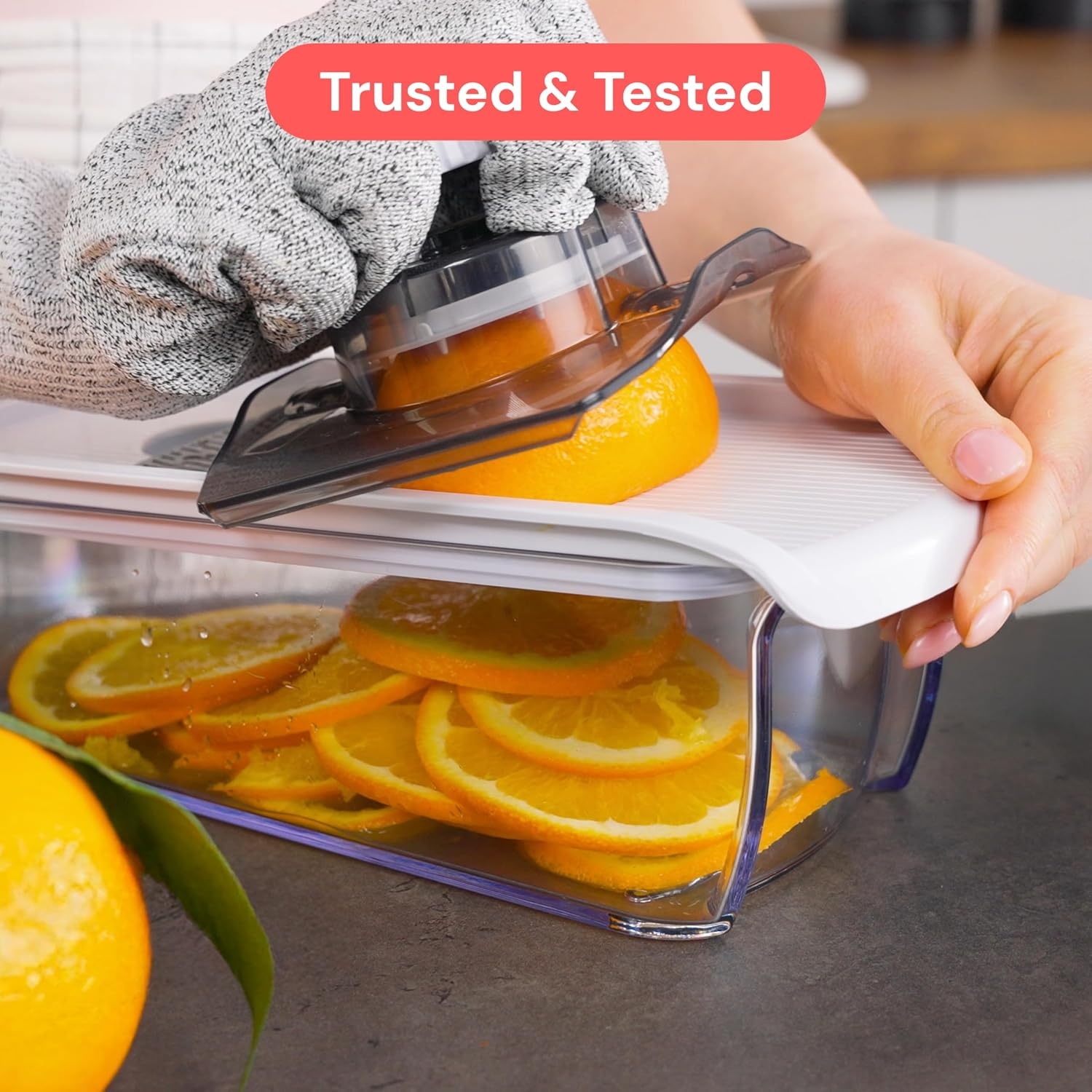 image:imageFullstar Pro Mandoline Vegetable Slicer Grater amp Spiralizer with Container 6 in 1 Fruit Cutter Cheese Grater amp Spiralizer with Safety Gloves Stainless Steel Blades amp Container WhiteWhite
