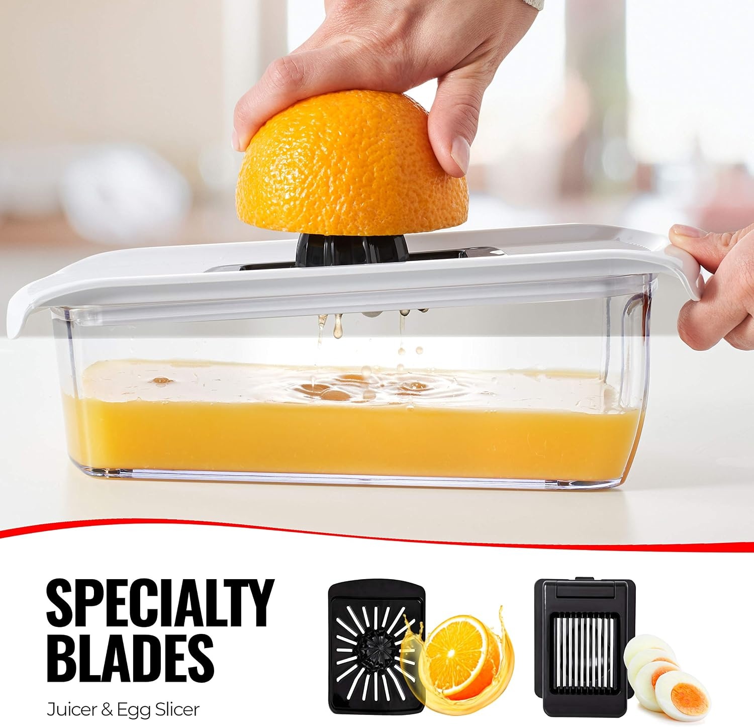 image:imageFullstar Pro Mandoline Vegetable Slicer Grater amp Spiralizer with Container 6 in 1 Fruit Cutter Cheese Grater amp Spiralizer with Safety Gloves Stainless Steel Blades amp Container WhiteWhiteBlack