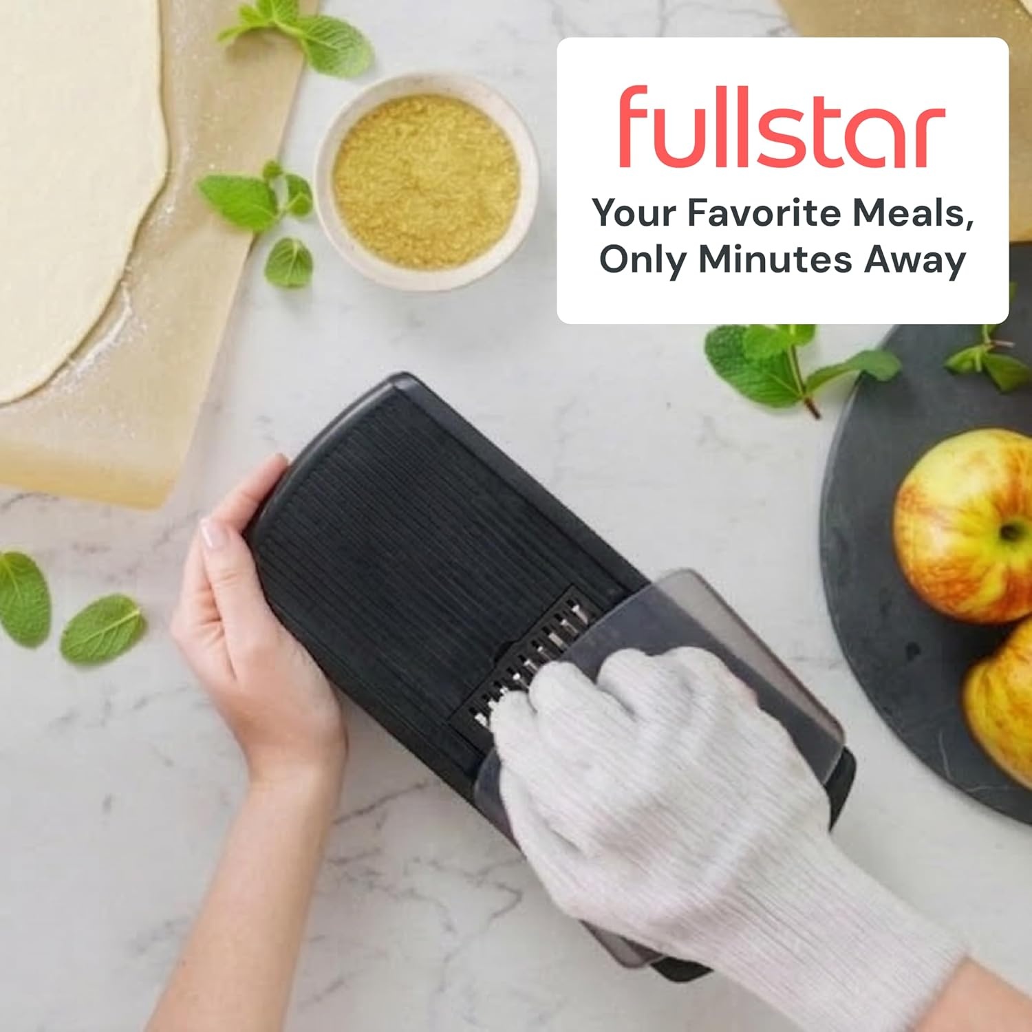 image:imageFullstar Pro Mandoline Vegetable Slicer Grater amp Spiralizer with Container 6 in 1 Fruit Cutter Cheese Grater amp Spiralizer with Safety Gloves Stainless Steel Blades amp Container WhiteBlack