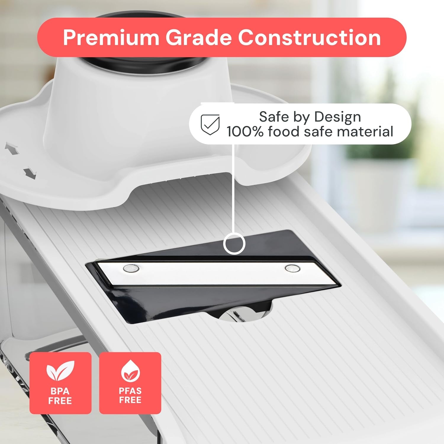 image:imageFullstar Pro Mandoline Vegetable Slicer Grater amp Spiralizer with Container 6 in 1 Fruit Cutter Cheese Grater amp Spiralizer with Safety Gloves Stainless Steel Blades amp Container WhiteWhite