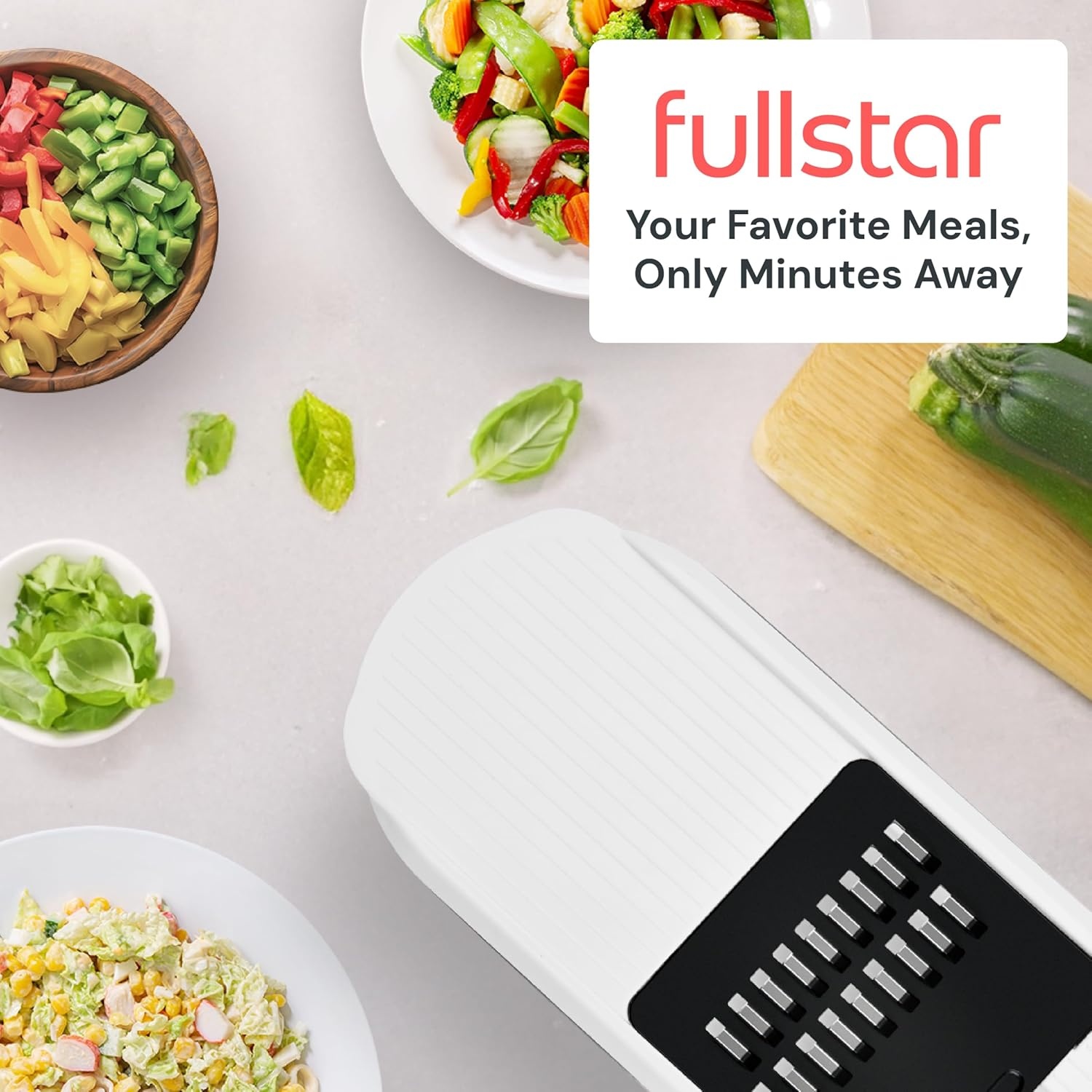 image:imageFullstar Pro Original Vegetable Chopper amp Mandoline Slicer Kitchen Gadget 12 in 1 Veggie Slicer Onion amp Fruit Cutter with Sharp Stainless Steel Blades amp Container AllinOne Meal Prep Tool WhiteFull White