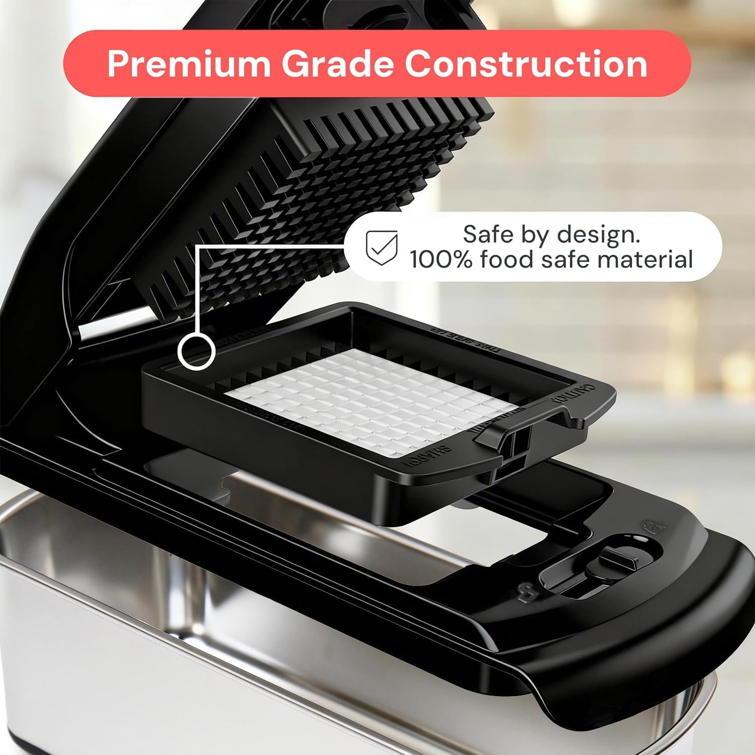 image:imageFullstar Pro Original Vegetable Chopper amp Mandoline Slicer Kitchen Gadget 6 in 1 Veggie Slicer Onion amp Fruit Cutter with Sharp Stainless Steel Blades amp Container AllinOne Meal Prep Tool WhiteStainless Steel