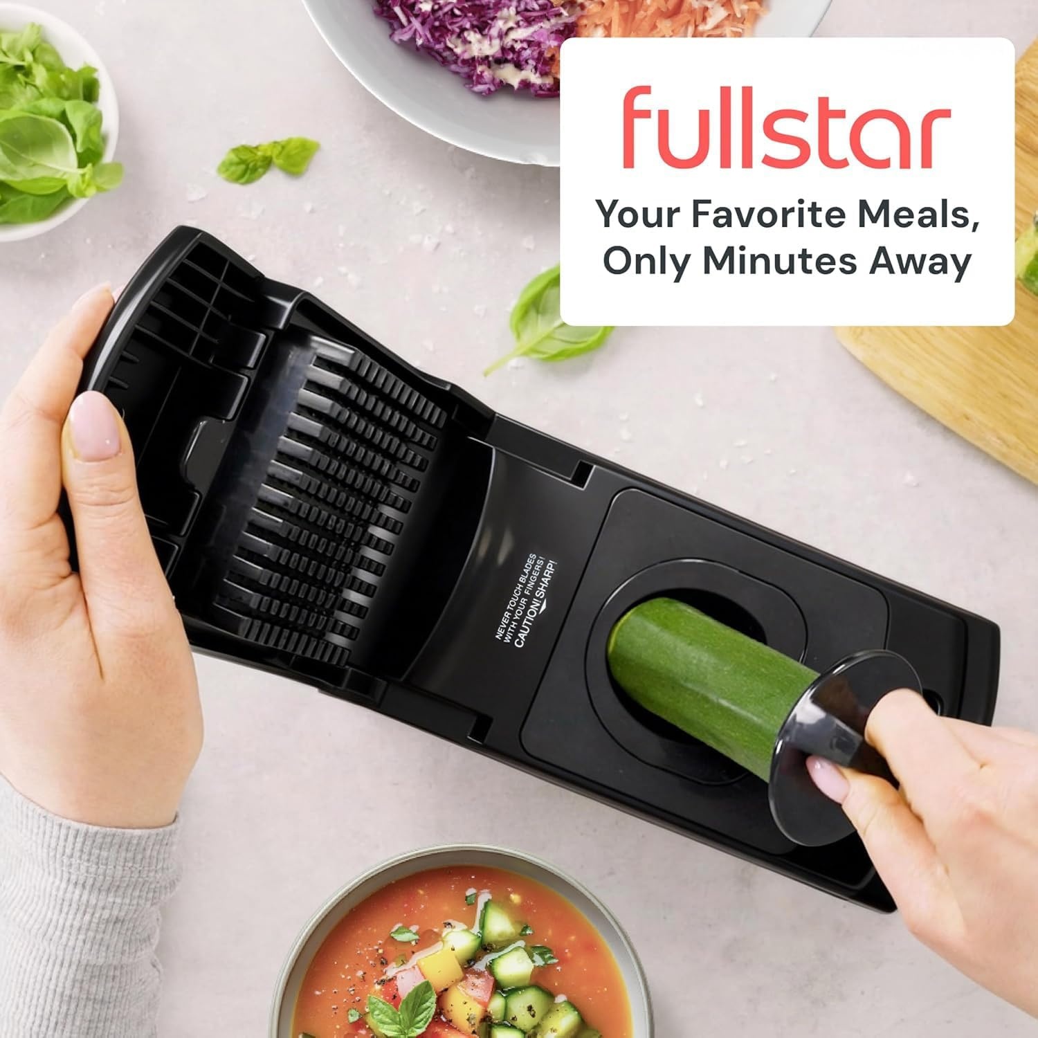 image:imageFullstar Pro Original Vegetable Chopper amp Mandoline Slicer Kitchen Gadget 6 in 1 Veggie Slicer Onion amp Fruit Cutter with Sharp Stainless Steel Blades amp Container AllinOne Meal Prep Tool WhiteStainless Steel