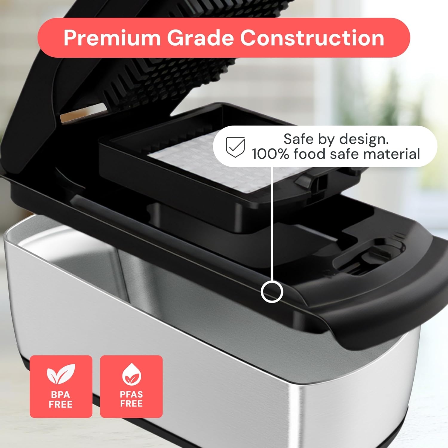 image:imageFullstar Pro Original Vegetable Chopper amp Mandoline Slicer Kitchen Gadget 6 in 1 Veggie Slicer Onion amp Fruit Cutter with Sharp Stainless Steel Blades amp Container AllinOne Meal Prep Tool WhiteStainless Steel
