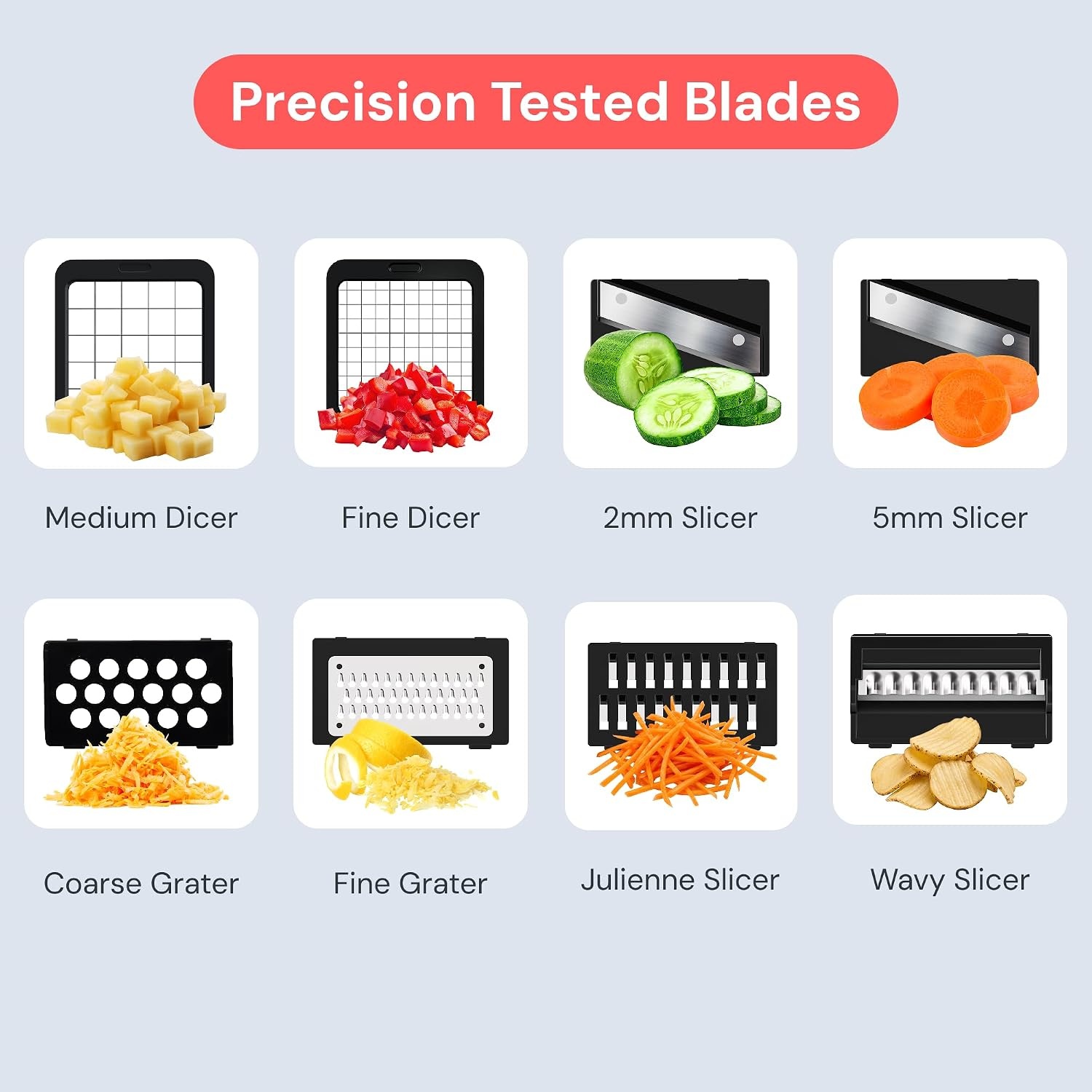 image:imageFullstar Pro XL Vegetable Chopper amp Mandoline Slicer w PullOut Catch Tray 4 in 1 Veggie Onion amp Fruit Slicer Dicer amp Grater with Sharp Stainless Steel Blades XL Food Prep Set WhiteWhite