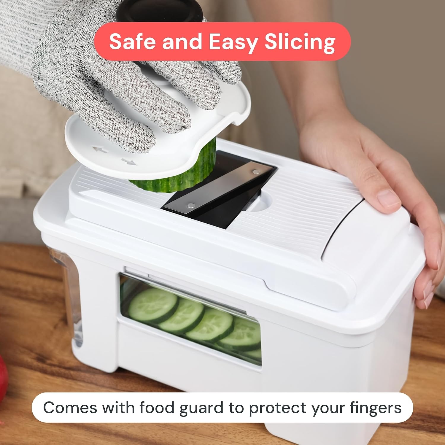 image:imageFullstar Pro XL Vegetable Chopper amp Mandoline Slicer w PullOut Catch Tray 4 in 1 Veggie Onion amp Fruit Slicer Dicer amp Grater with Sharp Stainless Steel Blades XL Food Prep Set WhiteWhite