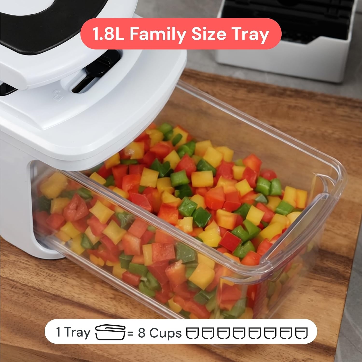 image:imageFullstar Pro XL Vegetable Chopper amp Mandoline Slicer w PullOut Catch Tray 4 in 1 Veggie Onion amp Fruit Slicer Dicer amp Grater with Sharp Stainless Steel Blades XL Food Prep Set WhiteWhite