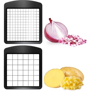 Fullstar Blade Replacement Set For Select Fullstar Vegetable Chopper Models | 2 pc Insert Set, Large Dicer for Potatoes & Apples, Small Dicer for Onions & Tomatoes, 3.9 x 4.4 inches