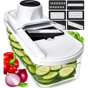 Fullstar Mandoline Slicer for Kitchen, Fruit Cutter, Cheese Grater, Cucumber Slicer, Food Cutter & Kitchen Gadgets (7 in 1, White)