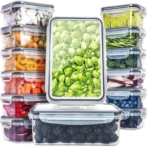 fullstar 28-Piece Plastic Food Storage Containers with Lids (14 Containers & 14 Lids) – Leakproof, BPA-Free, Meal Prep Containers, Reusable Lunch Storage Set for Kitchen Organization (Pack of 28)