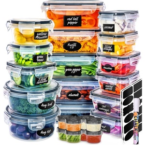 fullstar 50-Piece Plastic Food Storage Containers with Lids (24 Containers & 24 Lids) – Leakproof, BPA-Free, Meal Prep Containers, Reusable Lunch Storage Set for Kitchen Organization (Pack of 50)