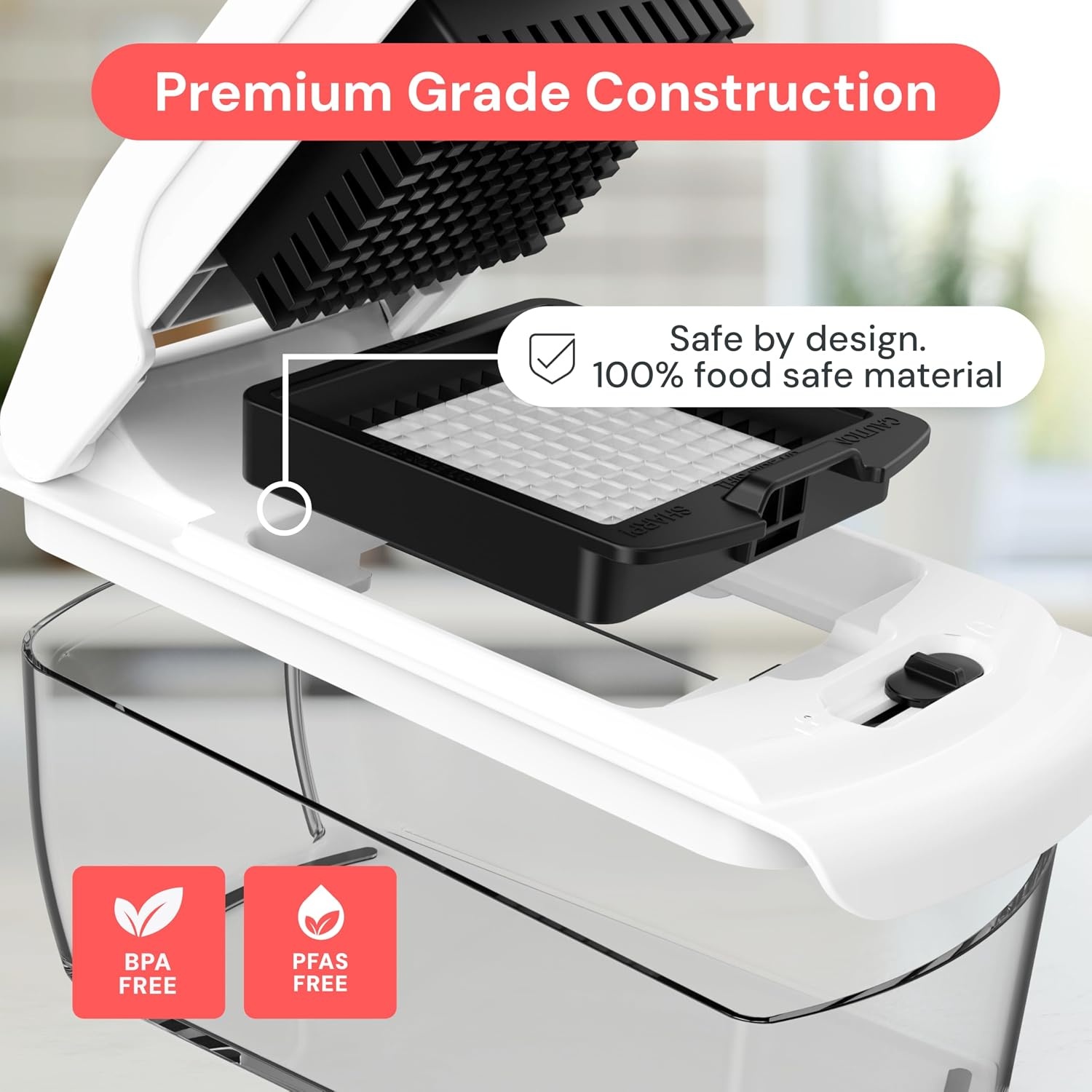 image:imageFullstar Pro Original Vegetable Chopper Kitchen Prep Tool 2 in 1 Veggie Slicer Onion amp Fruit Cutter with Sharp Stainless Steel Blades amp Container AllinOne Food Prep Tool BlackStainless Steel