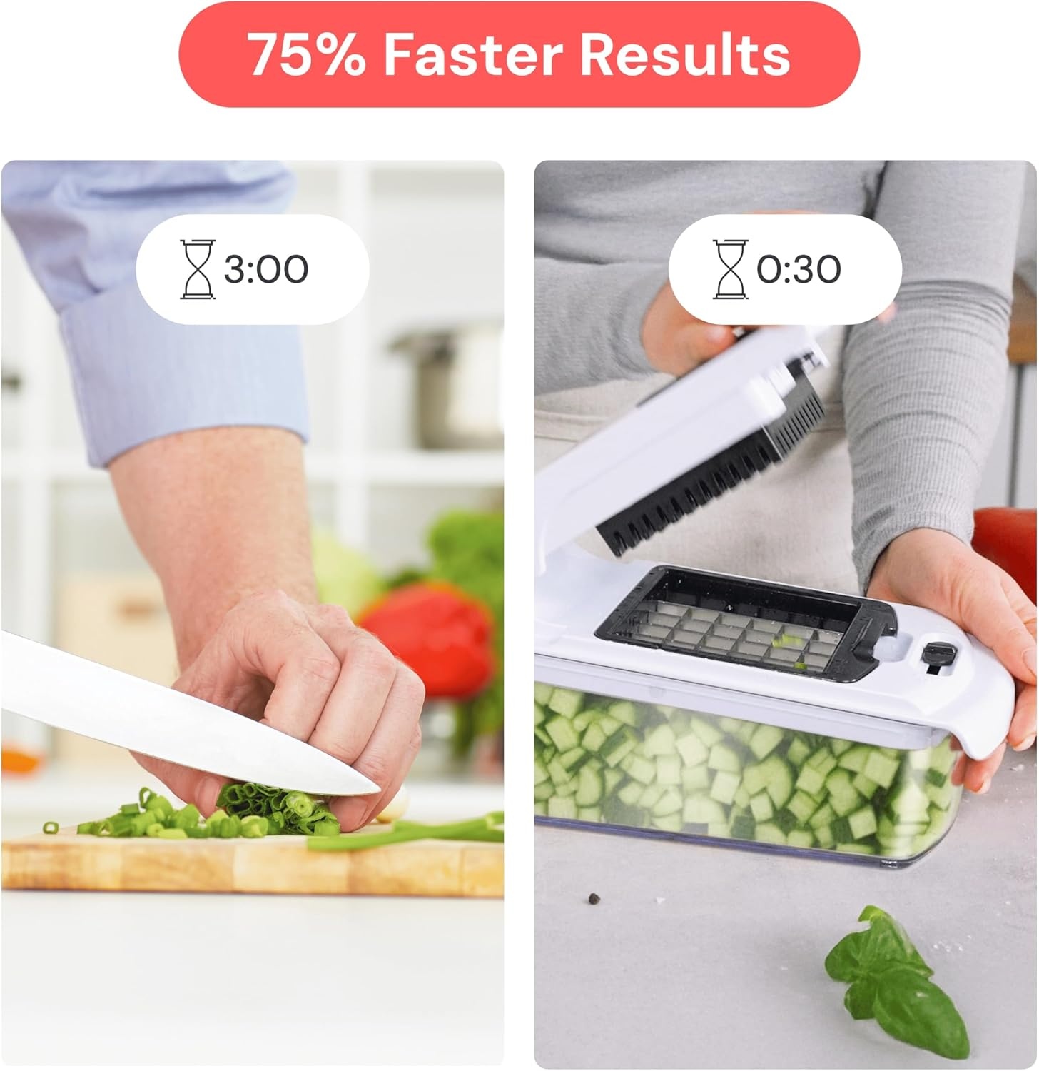 image:imageFullstar Pro Original Vegetable Chopper Kitchen Prep Tool 2 in 1 Veggie Slicer Onion amp Fruit Cutter with Sharp Stainless Steel Blades amp Container AllinOne Food Prep Tool BlackStainless Steel