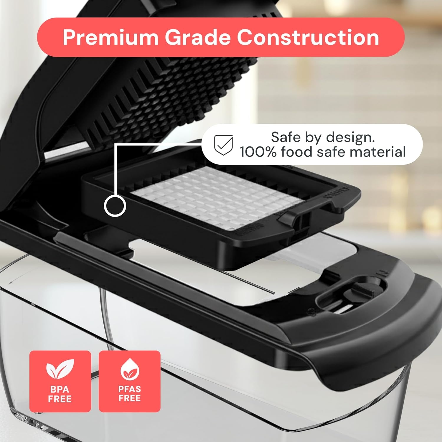 image:imageFullstar Pro Original Vegetable Chopper Kitchen Prep Tool 2 in 1 Veggie Slicer Onion amp Fruit Cutter with Sharp Stainless Steel Blades amp Container AllinOne Food Prep Tool BlackBlack