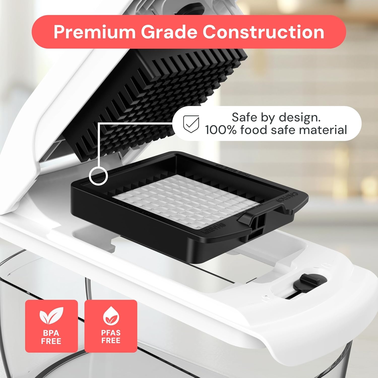 image:imageFullstar Pro Original Vegetable Chopper Kitchen Prep Tool 2 in 1 Veggie Slicer Onion amp Fruit Cutter with Sharp Stainless Steel Blades amp Container AllinOne Food Prep Tool BlackWhite