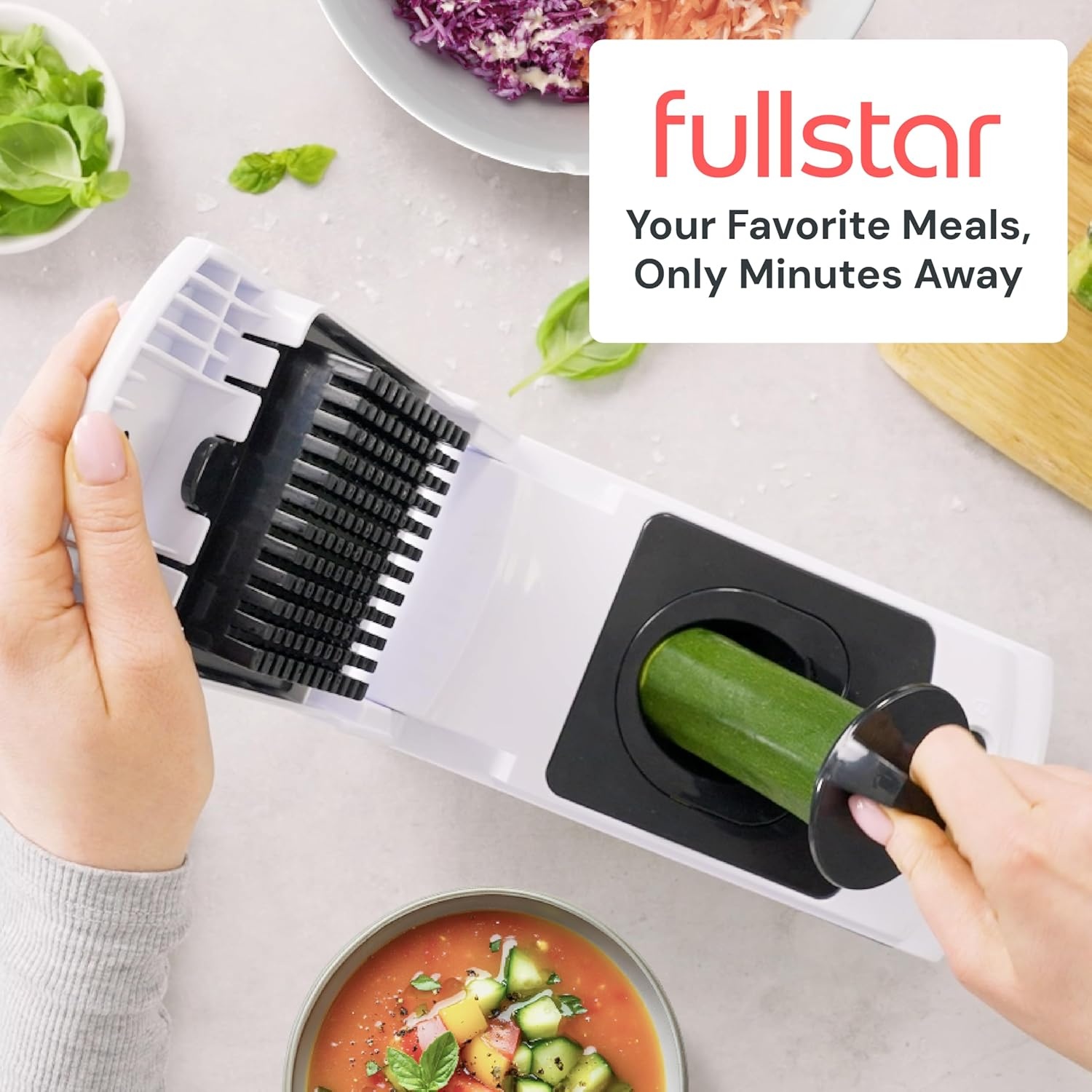 image:imageFullstar Pro Original Vegetable Chopper Kitchen Prep Tool 2 in 1 Veggie Slicer Onion amp Fruit Cutter with Sharp Stainless Steel Blades amp Container AllinOne Food Prep Tool BlackWhite