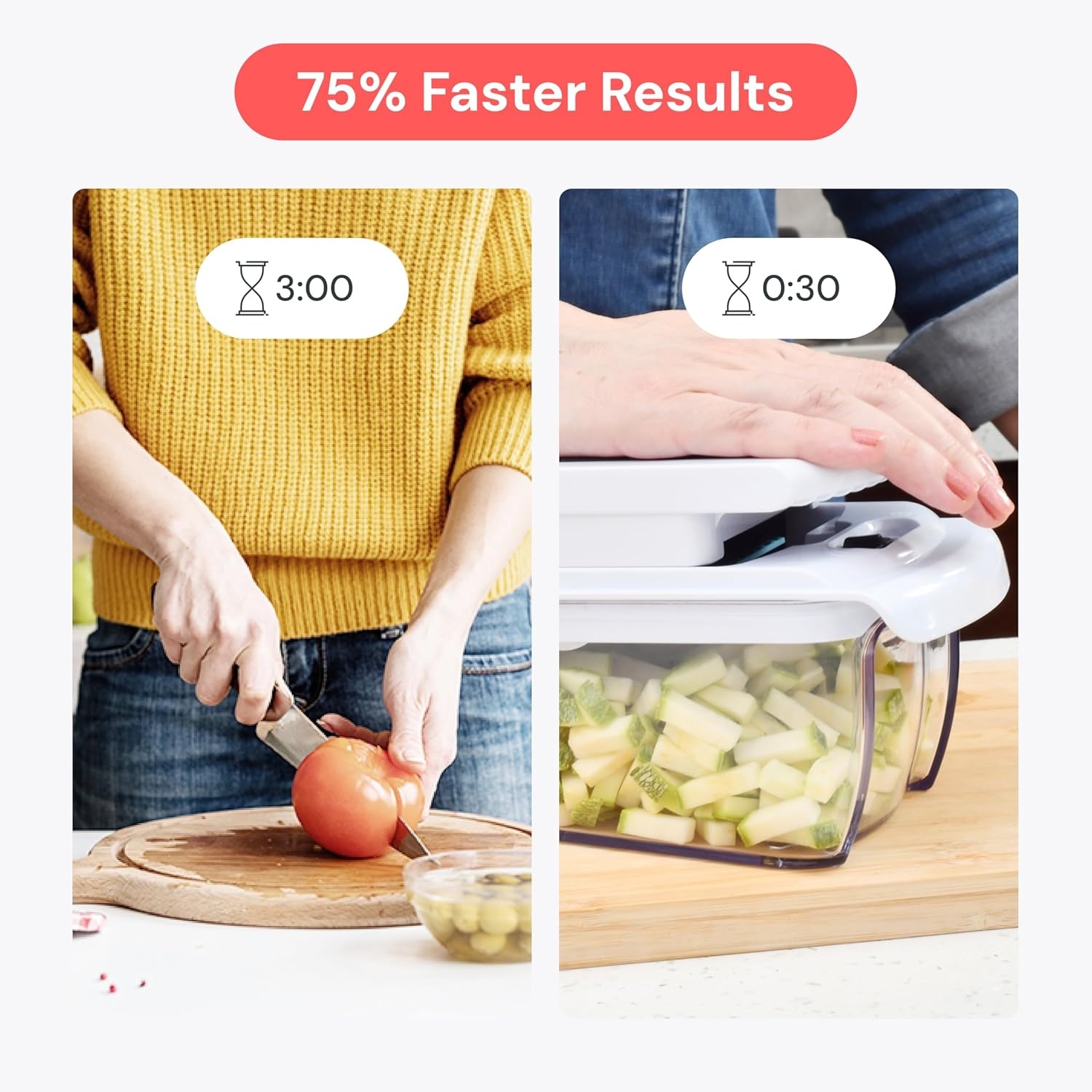image:imageFullstar Pro Original Vegetable Chopper Kitchen Prep Tool 2 in 1 Veggie Slicer Onion amp Fruit Cutter with Sharp Stainless Steel Blades amp Container AllinOne Food Prep Tool BlackWhite