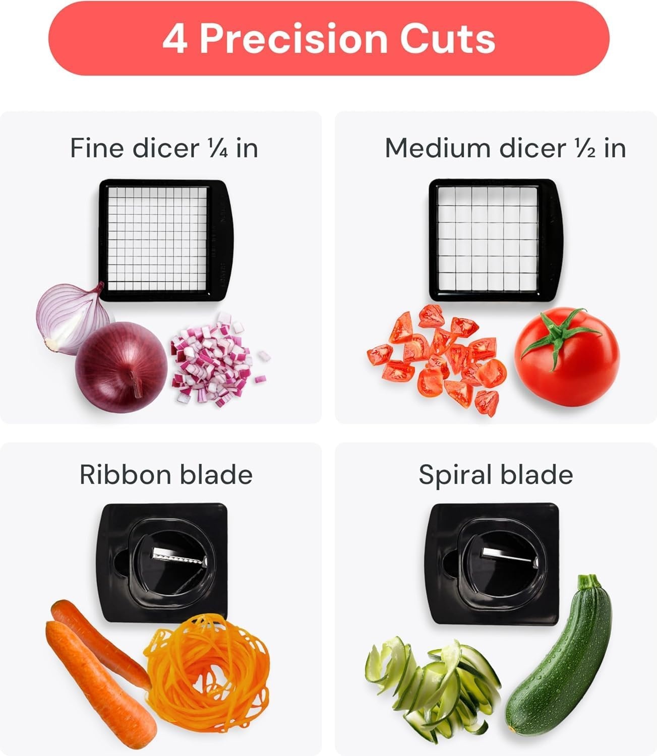 image:imageFullstar Pro Original Vegetable Chopper Kitchen Prep Tool 2 in 1 Veggie Slicer Onion amp Fruit Cutter with Sharp Stainless Steel Blades amp Container AllinOne Food Prep Tool BlackStainless Steel