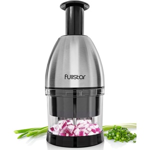 Fullstar Vegetable Chopper – Onion Chopper – Pro Food Slicer – Veggie Cutter with Container – Hand Dicer – Slicer & Dicer (Silver)