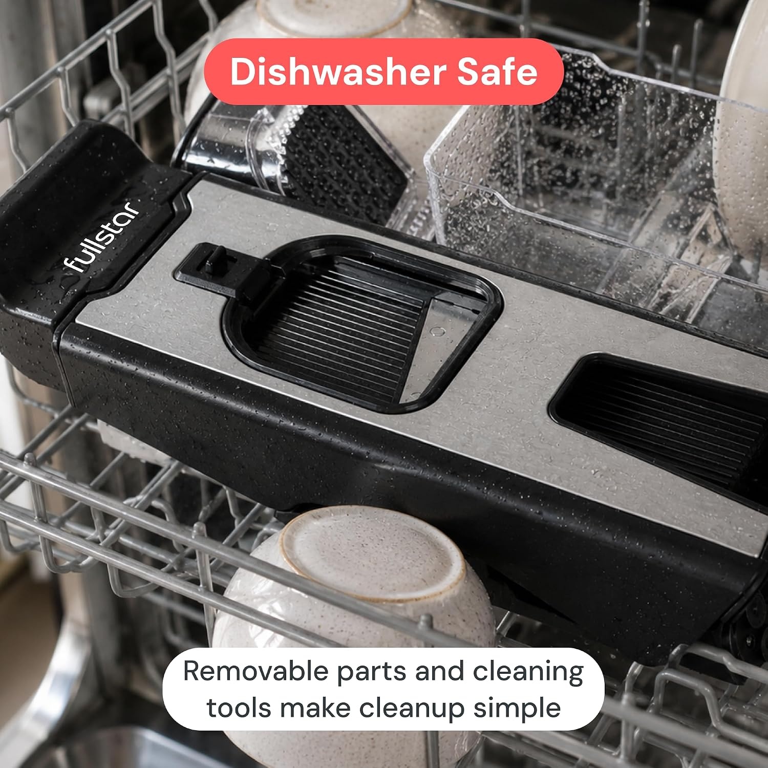 image:imageFullstar Safer Mandoline Slicer for Kitchen Adjustable Veggie amp Food SlicerBlack