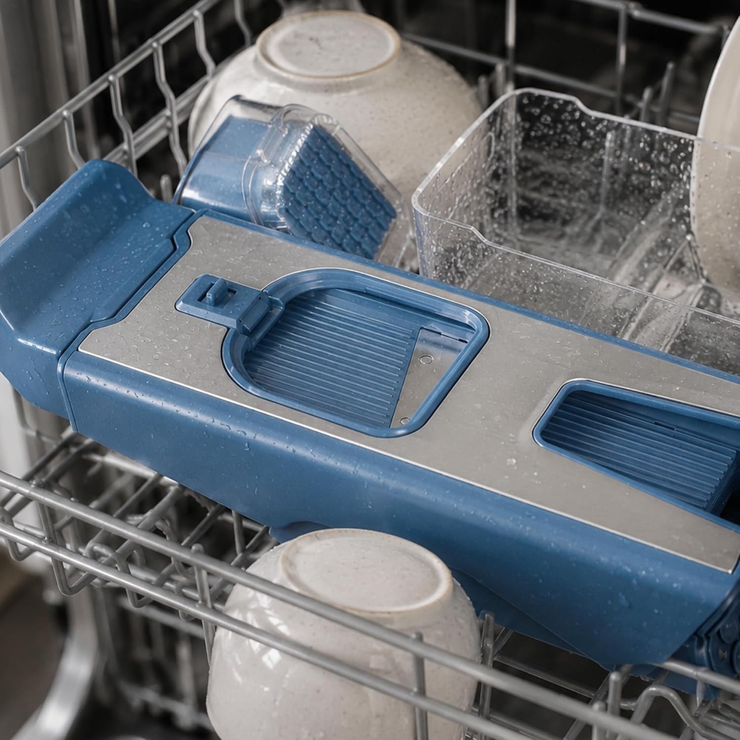 image:imageFullstar Safer Mandoline Slicer for Kitchen Adjustable Veggie amp Food SlicerBlue