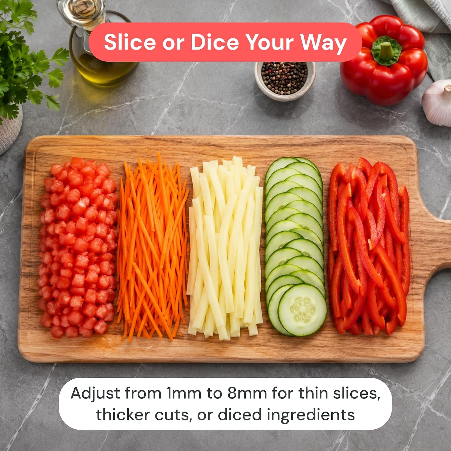 image:imageFullstar Safer Mandoline Slicer for Kitchen Adjustable Veggie amp Food SlicerBlue