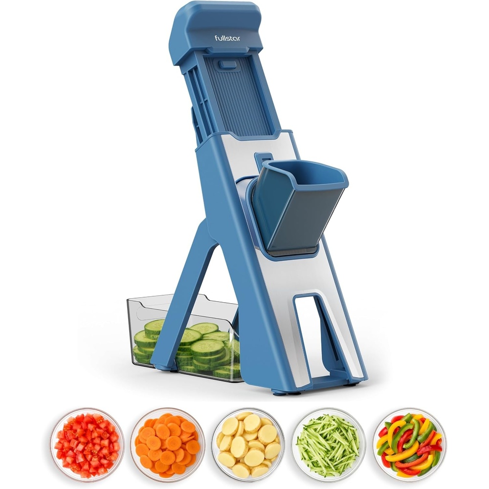 image:imageFullstar Safer Mandoline Slicer for Kitchen Adjustable Veggie amp Food SlicerBlue