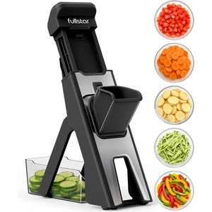 Fullstar Safer Mandoline Slicer for Kitchen Adjustable Veggie & Food Slicer(Black)