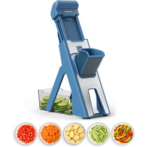 Fullstar Safer Mandoline Slicer for Kitchen Adjustable Veggie & Food Slicer(Blue)