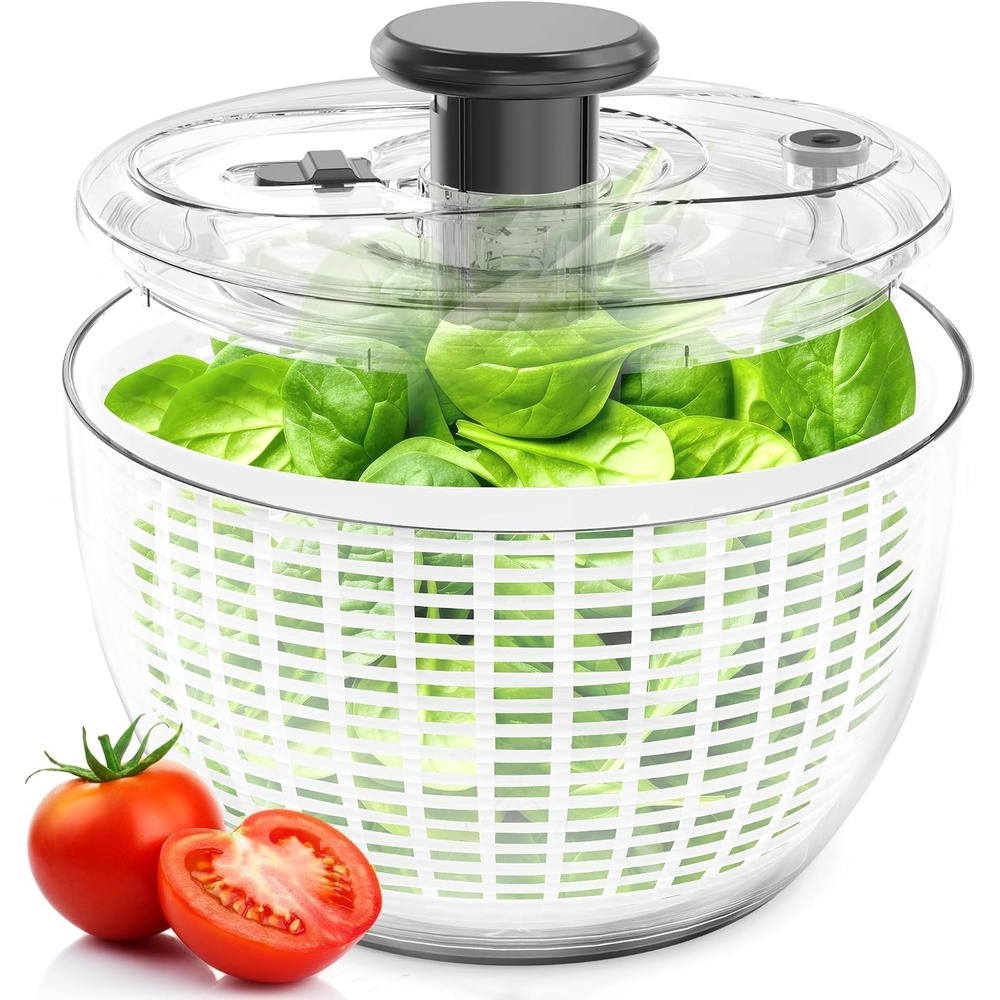 image:imageFullstar Large Salad Spinner Lettuce Fruit amp Vegetable Washer and Dryer 63 Quart WhiteWhite